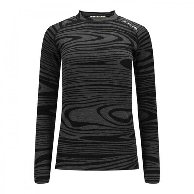 Термобілизна блуза Aclima жіноча WarmWool Crew Neck W's Black Motion Black motion M (INT)
