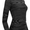 Термобілизна блуза Aclima жіноча WarmWool Crew Neck W's Black Motion Black motion M (INT)