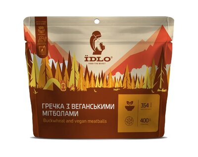 Їжа швидкого приготування IDLO Гречка з веганськими мітболами